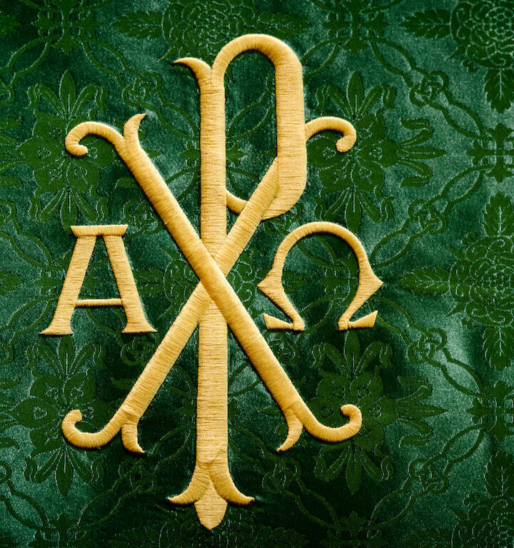 Embroidered cloth at St. John's Lutheran Church of Plymouth, Wis., on Friday, Jan. 29, 2016. LCMS Communications/Erik M. Lunsford